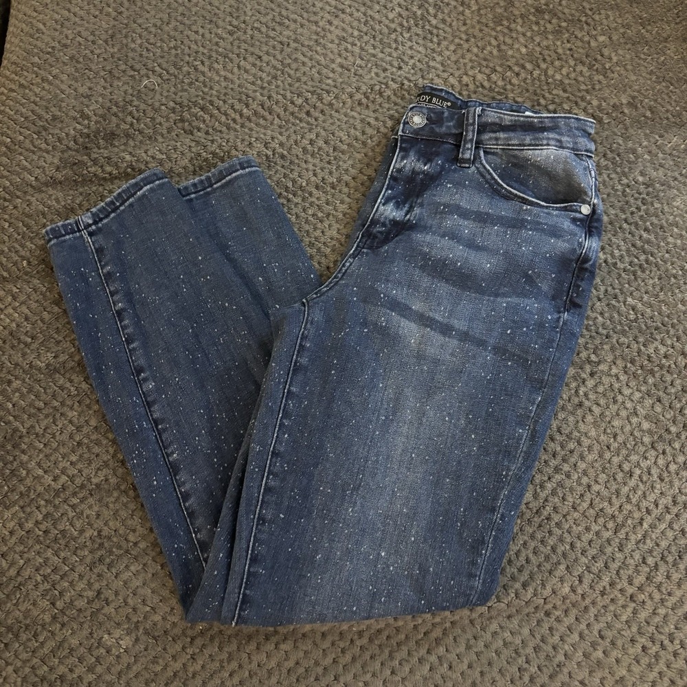 Judy Blue Jeans Womens 5 27 Relaxed Fit Stretch Faded Dark Finding Fireflies